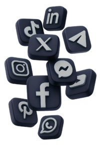 Icônes de réseaux sociaux pour agence marketing digital